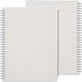 img 4 attached to RETTACY Spiral Graph Paper Notebook 2 Pack - B5 Large Journal Graph Spiral Notebooks With 7.3"X 10",Total 320 Pages,100GSM Thick Paper,Graph Notebooks For School