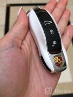 img 1 attached to Black Keyless Remote Key Case For Porsche Cayenne Panamera - Carmonmon Smart Protectors Plastic Cover Side Blades. review by Cori Nance
