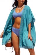 lace v-neck crochet beach kimono: i2crazy women's swimsuit cover up for pool or ocean logo