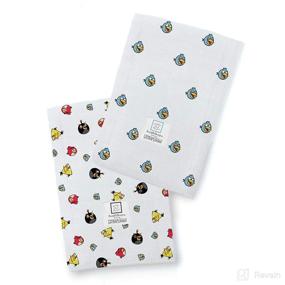 img 3 attached to Playful and Practical: Angry Birds Baby Burpies, Set of 2 Cotton Burp Cloths, Blue Bird