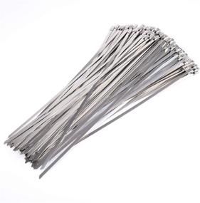 img 3 attached to Kingrol 200pcs Self-Locking Cable Zip Ties - Stainless Steel, 11.8 Inch Metal Wire Ties for Secure Fastening
