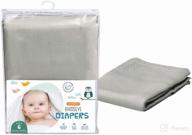 👶 little pipers deluxe bridseye diapers - 100% natural cotton absorbent burp cloths - grey - 6 pack logo