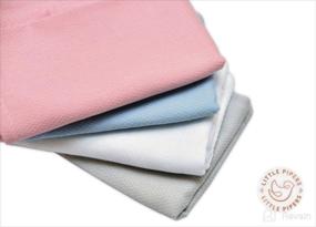 img 1 attached to 👶 Little Pipers Deluxe Bridseye Diapers - 100% Natural Cotton Absorbent Burp Cloths - Grey - 6 Pack