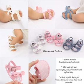 img 2 attached to Baby Boys Girls Sandals: Soft Sole Summer Shoes For First Walkers Beach Flat Shoes