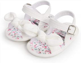 img 1 attached to Baby Boys Girls Sandals: Soft Sole Summer Shoes For First Walkers Beach Flat Shoes