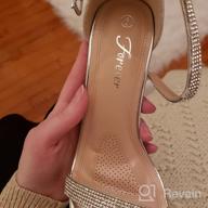 img 1 attached to Sparkle And Shine In Rhinestone Crystal High Heel Sandals: Perfect For Stylish Women'S Evening Dress Shoes review by Danny Trapanese
