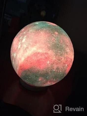 img 1 attached to 3D Galaxy Ball Moon Lamp - 16 Colors Moonlight Globe Luna Night Light With Stand Remote & Touch Control Night Light Bedroom Decor For Kids Girls Boys Women Gifts (Mars) review by Sean Copeland