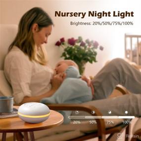 img 2 attached to 🔊 High-Fidelity White Noise Machine for Adults, Kids, Sleeping Baby | Portable Sound Machine with 18 Soothing Sounds, 4 Timers | USB Baby Sound Machine with Night Light, Memory Function