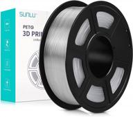 высокопрочная нить для 3d-принтера sunlu petg - 1,75 мм +/- 0,02 мм, без засорения, аккуратно намотанная катушка 1 кг логотип