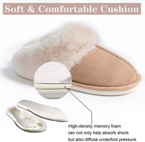 img 2 attached to Stay Cozy All Winter With WATMAID Women'S Memory Foam Fluffy House Slippers