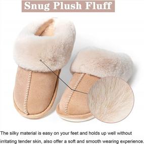 img 1 attached to Stay Cozy All Winter With WATMAID Women'S Memory Foam Fluffy House Slippers