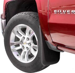 img 3 attached to Custom Fit Front Mud Flaps for 2014-2018 Chevrolet Silverado 1500 & 2015-2018 Silverado 2500 3500 - Molded Splash Guards, 2 Piece Set - Chevy Only (Not for GMC Sierra)