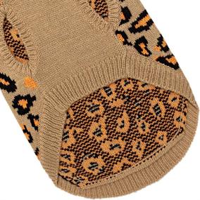 img 2 attached to 🐆 Mihachi Winter Leopard Warm Cat Sweater - Fashionable Knit Vest for Small Animals, Suitable for Cats and Puppies - Brown L