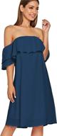 👗 milumia womens ruffled shoulder shift dress - women's clothing логотип