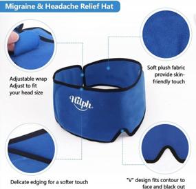 img 2 attached to Blue Hilph Head Ice Pack: Reusable Migraine Relief Mask For Headaches, Puffy Eyes, Chemo Surgery & Sinus Stress!