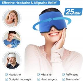img 3 attached to Blue Hilph Head Ice Pack: Reusable Migraine Relief Mask For Headaches, Puffy Eyes, Chemo Surgery & Sinus Stress!