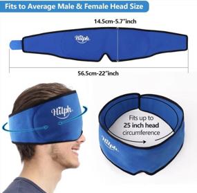 img 1 attached to Blue Hilph Head Ice Pack: Reusable Migraine Relief Mask For Headaches, Puffy Eyes, Chemo Surgery & Sinus Stress!