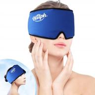 blue hilph head ice pack: многоразовая маска для облегчения мигрени от головных болей, опухших глаз, химиохирургии и стресса при носовых пазухах! логотип