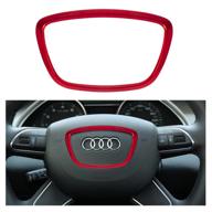 🚗 audi accessories: lecart red metal steering wheel logo sticker car interior emblem badge cover decor decals for a4 a3 a5 a6 a7 a8 q3 q5 q7 логотип