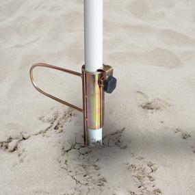img 2 attached to Secure Your Beach Day With AMMSUN Heavy Duty Beach Umbrella Sand Anchor With Carry Bag - One Size Fits All For Flag, Umbrella, Fishing Rod - Ideal For Soil, Sand And Grass