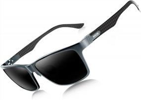img 4 attached to Carbon Fiber Polarized Sunglasses For Men With UV Protection: Stylish And Functional Shades For Golfing And Fishing