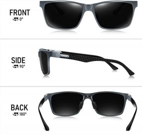 img 3 attached to Carbon Fiber Polarized Sunglasses For Men With UV Protection: Stylish And Functional Shades For Golfing And Fishing
