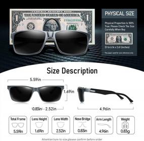 img 2 attached to Carbon Fiber Polarized Sunglasses For Men With UV Protection: Stylish And Functional Shades For Golfing And Fishing