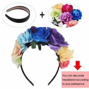 img 1 attached to Colorful Satin Headbands Set Of 14 - Perfect For DIY Crafting And Fashionable Women And Girls!