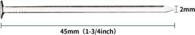 img 2 attached to Никелированные аппаратные гвозди: многоцелевые гвозди с плоской головкой для подвешивания картин и деревообработки - 200 шт. гвоздей длиной 1-3/4 дюйма × 14 га