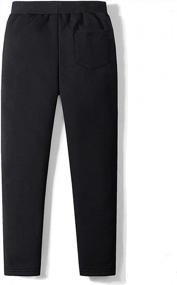 img 3 attached to Yimoon Men'S Winter Warm Sherpa Lined Sweat Pants Jogger Sweatpants With Pockets