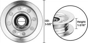 img 3 attached to John Deere Compatible Idler Pulley - Fits L120 L130 2002-2004 Lawn Tractors With 42" 48" Deck, Replaces GY20067 - Belleone GY22172 Idler Pulley, Compatible With GY20996, GY20050, GX20305
