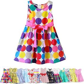 img 4 attached to Abalaco 100 Cotton Printed Sundress: Adorable Toddler Girls' Clothing via Dresses