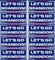 hanamo 10pcs let's go brandon sticker for cars - waterproof fjb sticker, funny car truck window bumper sticker, decoration for bumper trucks логотип