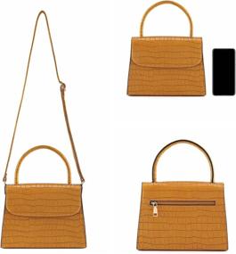 img 1 attached to Ayliss Crocodile Shoulder Handbag Classic Women's Handbags & Wallets and Totes