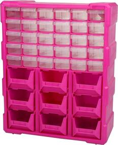 img 4 attached to 🔍 Versatile 39-Drawer Pink Small Parts Organizer - Enhanced SEO