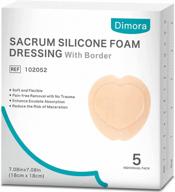 dimora wound dressing sacrum foam bandages silicone adhesive border 7"x7" waterproof sacral pads absorbent breathable bed sore pressure dressing logo