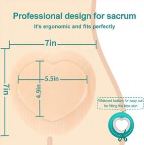 img 3 attached to Dimora Wound Dressing Sacrum Foam Bandages Silicone Adhesive Border 7"X7" Waterproof Sacral Pads Absorbent Breathable Bed Sore Pressure Dressing