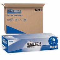 🧻 kimtech 34743 kimwipes delicate task wipers, 3-ply, 11.8" x 11.8", 119 per box (case of 15 boxes) logo