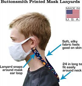 img 3 attached to Stay Hands-Free And Colorful With Buttonsmith Mask Lanyards - Bundle Of 4 For Ultimate Convenience