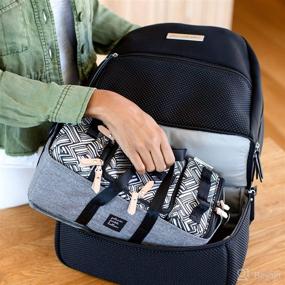 img 2 attached to 🎒 Streamline Your Baby Essentials with the Petunia Pickle Bottom Inter-Mix Deluxe Kit: A Must-Have Diaper Bag Caddy Organizer in Graphite/Black