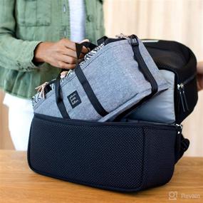 img 3 attached to 🎒 Streamline Your Baby Essentials with the Petunia Pickle Bottom Inter-Mix Deluxe Kit: A Must-Have Diaper Bag Caddy Organizer in Graphite/Black