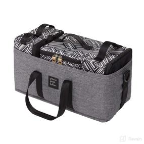 img 4 attached to 🎒 Streamline Your Baby Essentials with the Petunia Pickle Bottom Inter-Mix Deluxe Kit: A Must-Have Diaper Bag Caddy Organizer in Graphite/Black