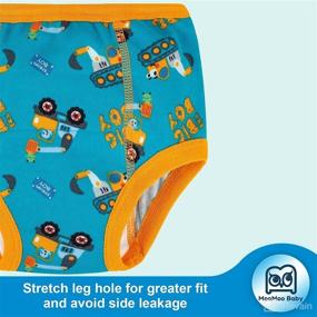 img 1 attached to 🚗 MooMoo Baby 4-Pack Training Underwear: Absorbent Vehicle Potty Training Pants for Toddler Boys 2T-7T