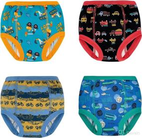 img 4 attached to 🚗 MooMoo Baby 4-Pack Training Underwear: Absorbent Vehicle Potty Training Pants for Toddler Boys 2T-7T