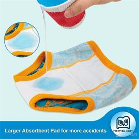 img 3 attached to 🚗 MooMoo Baby 4-Pack Training Underwear: Absorbent Vehicle Potty Training Pants for Toddler Boys 2T-7T
