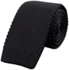 img 2 attached to 👔 Best Men's Accessories: Black Casual Preppy Stylish Necktie for Ties, Cummerbunds & Pocket Squares