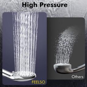 img 1 attached to Experience Ultimate Showering With FEELSO Filtered Handheld Showerhead - 7 High Pressure Modes, 15 Stage Hard Water Filter System, Removes Chlorine And Harmful Substances