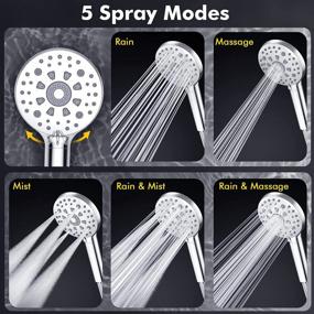 img 3 attached to Experience Ultimate Showering With FEELSO Filtered Handheld Showerhead - 7 High Pressure Modes, 15 Stage Hard Water Filter System, Removes Chlorine And Harmful Substances