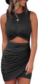 img 4 attached to Acelitt Women's Summer Sleeveless Twist Bodycon Dress with Hollow Out Design for Parties & Evening