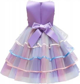 img 3 attached to Stylish NNJXD Flower Girl Dress For Kids' Special Occasions - Ruffles & Lace Party Wedding Dresses!